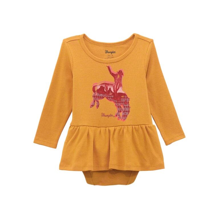 Wrangler Girl's Horse Graphic Skirted Bodysuit