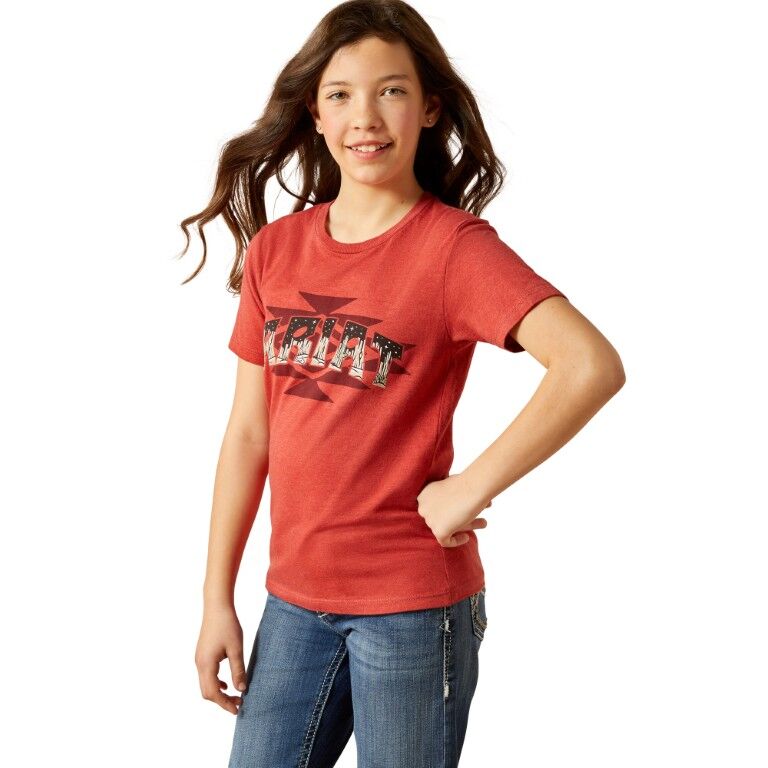 Ariat Girl's Ariat SW Logo Landscape T-Shirt