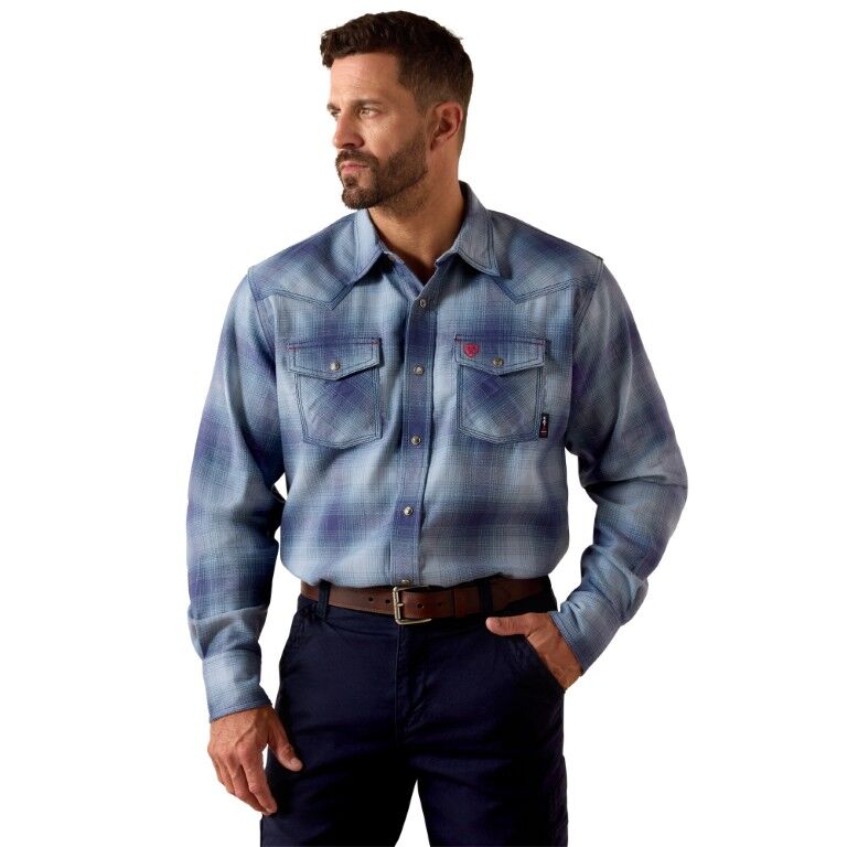 Ariat Men's FR Ryan Retro Fit Snap Long Sleeve Work Shirt
