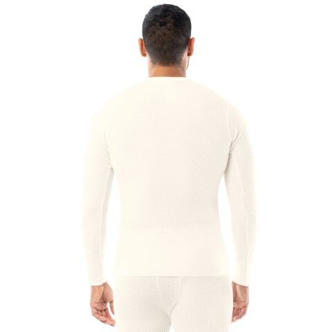 Indera Mills Men's Traditional John Top And Bottom Set in Natural