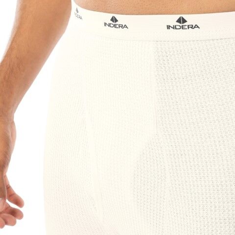 Indera Mills Men's Traditional John Top And Bottom Set in Natural