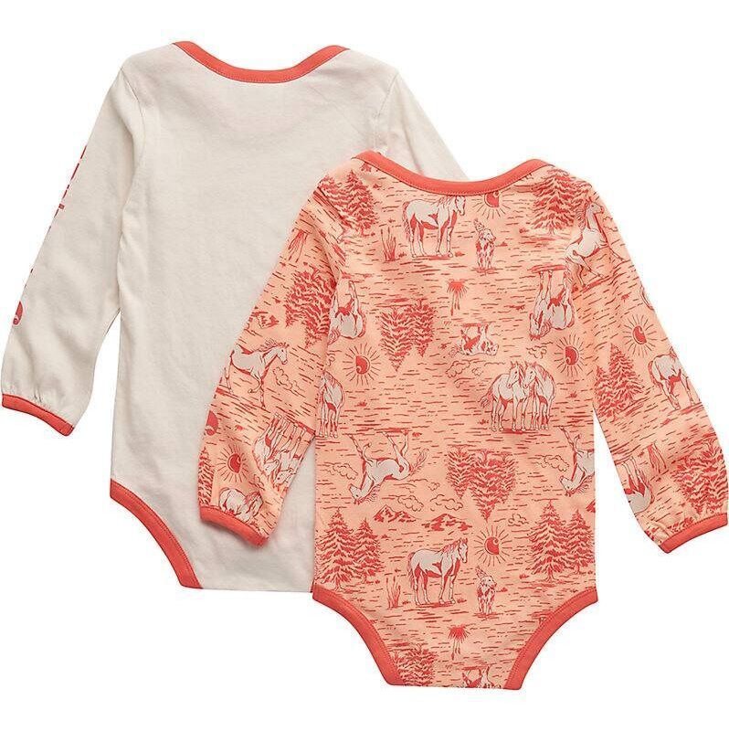 Carhartt Girl's 2-Piece Long Sleeve Farm Print Bodysuit Set