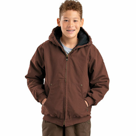 Berne Kids' Quilt Lined Washed Hooded Jacket