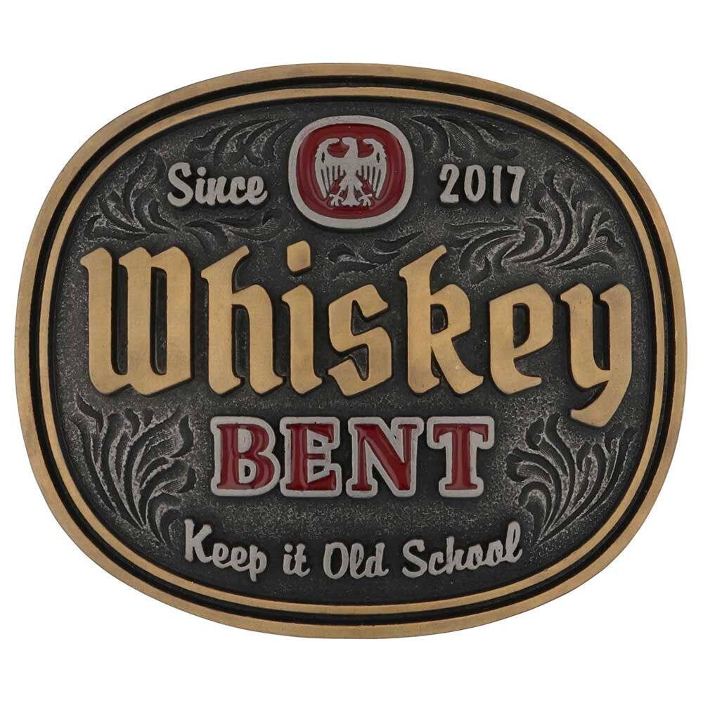 Montana Silversmiths Keep It Old School Whiskey Bent Buckle