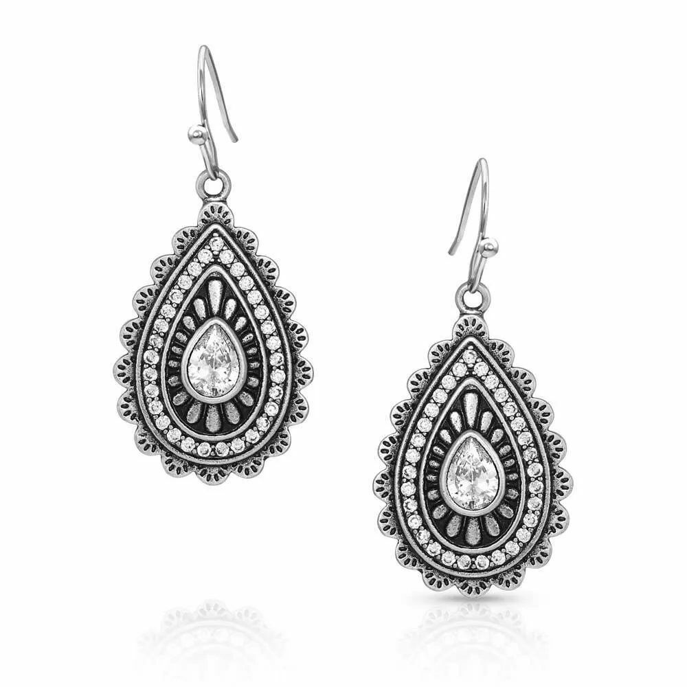 Montana Silversmiths Purely & Primal Teardrop Silver Earrings