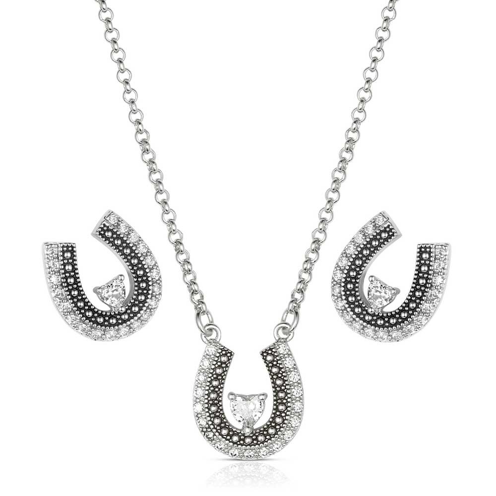 Montana Silversmiths Women's Lovely and Lucky Horseshoe Jewelry Set