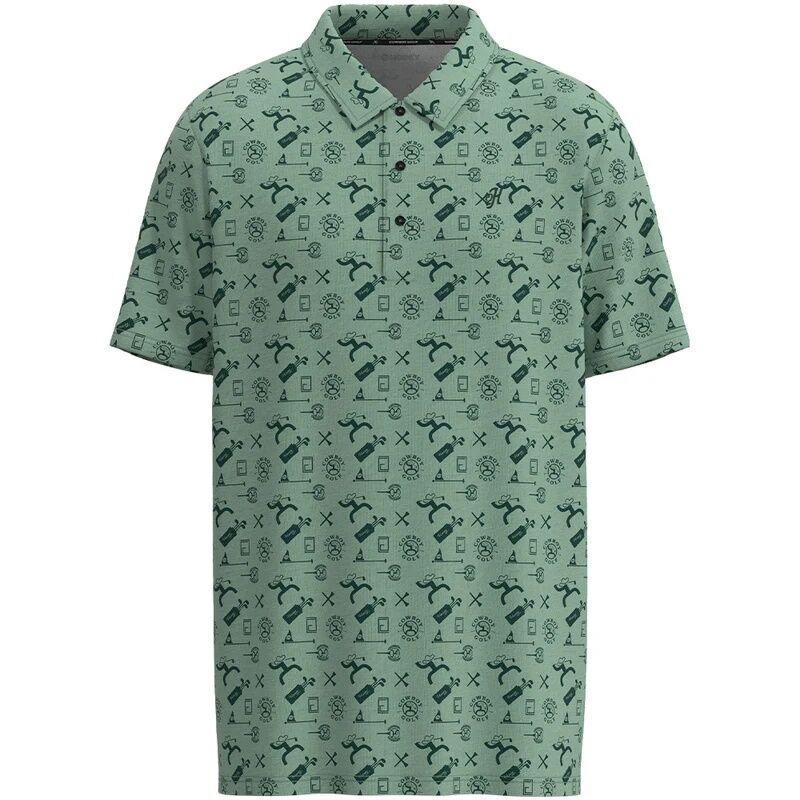 Hooey Men's The Weekender Cowboy Golf Pattern Polo