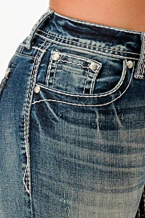 Grace In LA Girl's Paisley Embellished Rhinestone Jean
