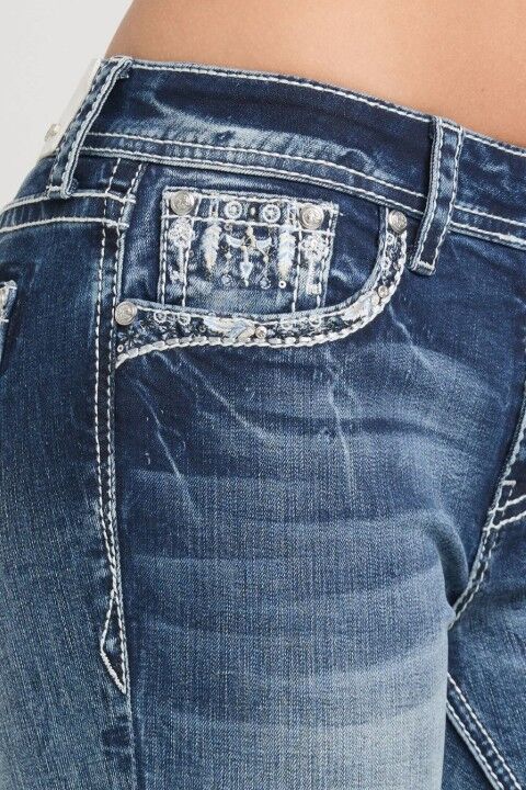 Grace In LA Girl's Western Embroidery Bootcut Jean
