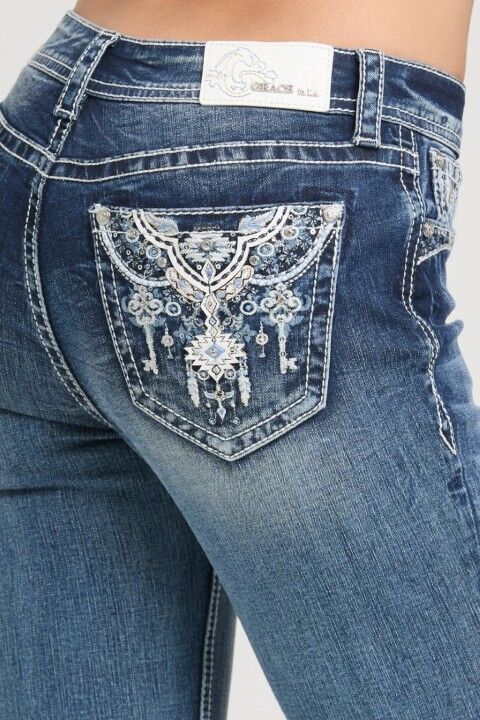 Grace In LA Girl's Western Embroidery Bootcut Jean