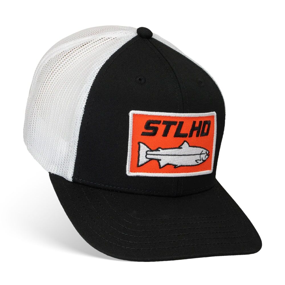 STLHD Men's Standard Trucker Hat in Black/White
