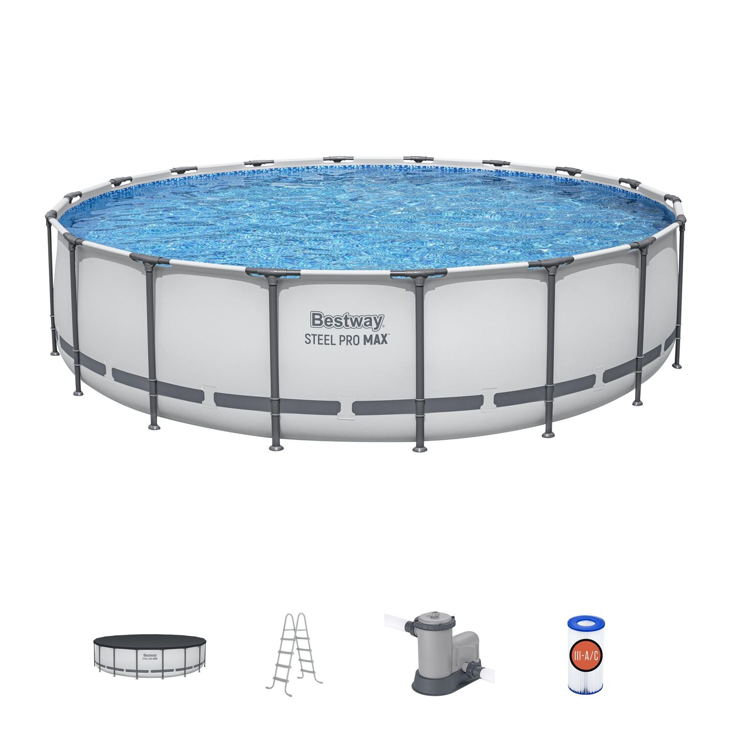 Bestway Steel Pro MAX Above Ground Pool Set, 18-Ft x 48-In 