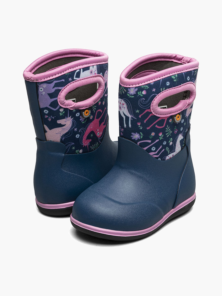 Bogs Kids' Classic Unicorn Meadow Baby Boots in Indigo