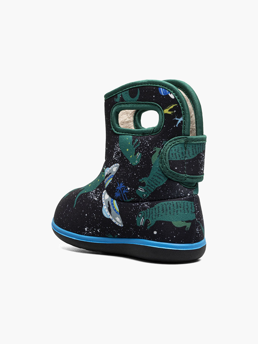 Bogs Kids' Baby Bogs II Jurassic Dino Baby Boots in Black
