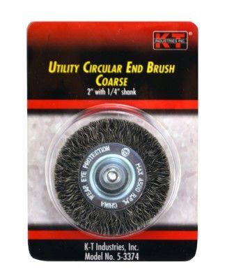 KT Industries Circular End Brush Coarse Grit, 2-In