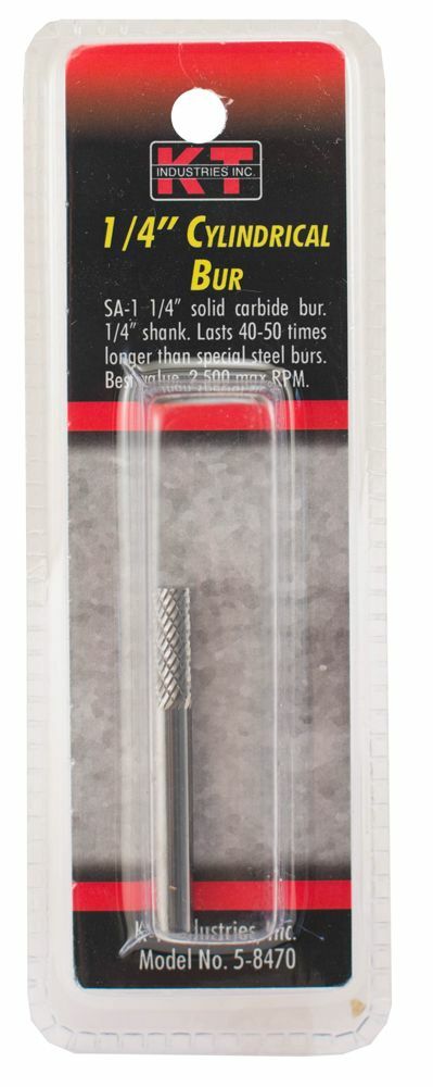 KT Industries SA-1 Cylindrical Flat Top Bur, 1/4-In