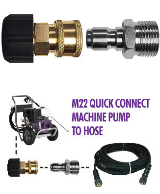 KT Industries M22 Quick Connect Kit Hose To Pump, 2-Pc