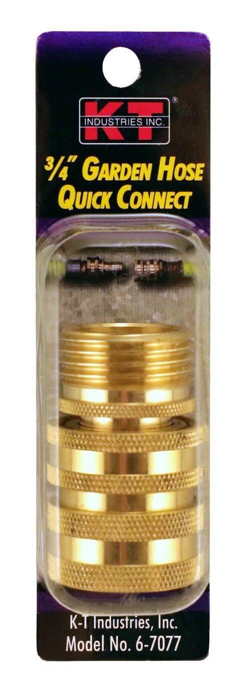 KT Industries Garden Hose Quick Connect Coupler, 3/4-In
