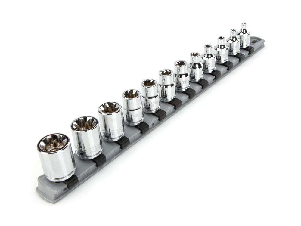 Tekton 3/8 Inch External Star Socket Set, 12 Piece