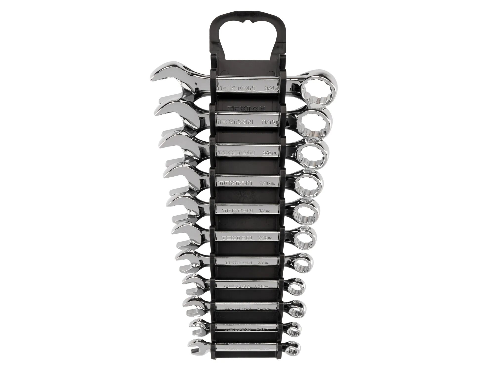 Tekton Stubby SAE Combination Wrench Set with Holder, 11-Pc