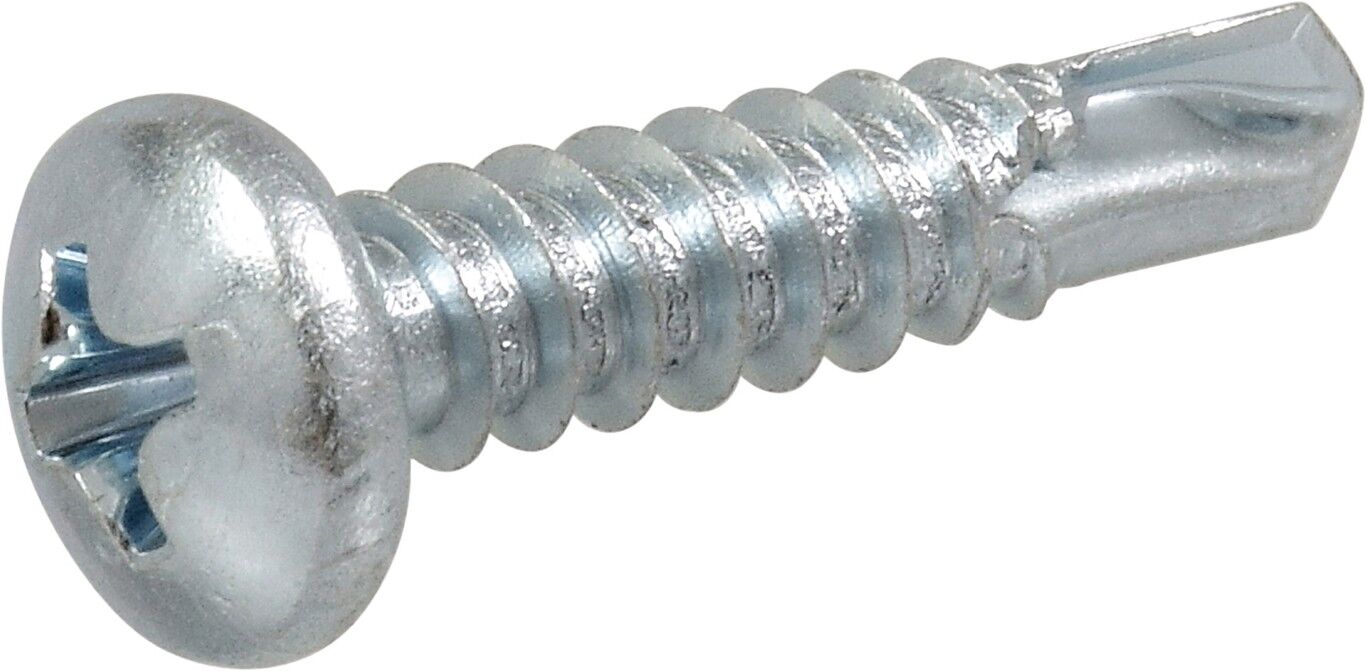 Hillman Zinc Pan Head Phillips Self Drilling Screw, #8 - 18 x 3/4-In, 4-Pc