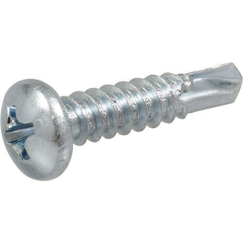 Hillman Zinc Pan Head Phillips Self Drilling Screws, #8-18 x 1-In, 4-Pk