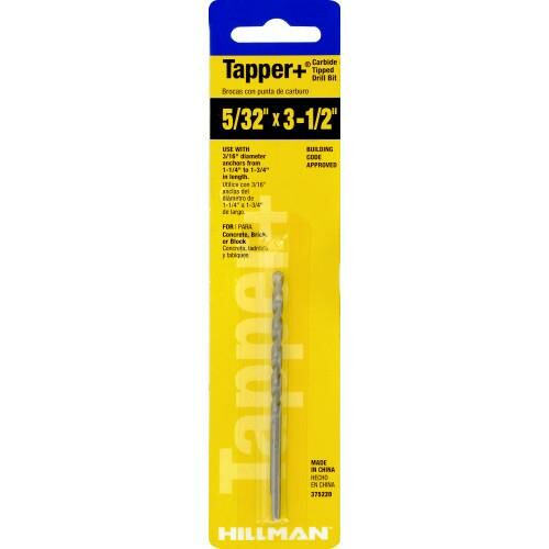 Hillman 3 1/2 in Masonry Tapper Carbide Drill Bit - 5/32 in