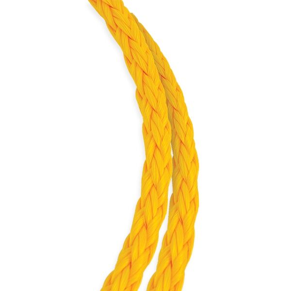 Koch Industries Yellow Hollow Braid Polypropylene Rope, 1/4-In x 50-Ft