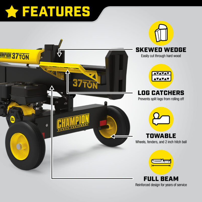 Champion Power Equipment Towable 37-Ton Log Splitter