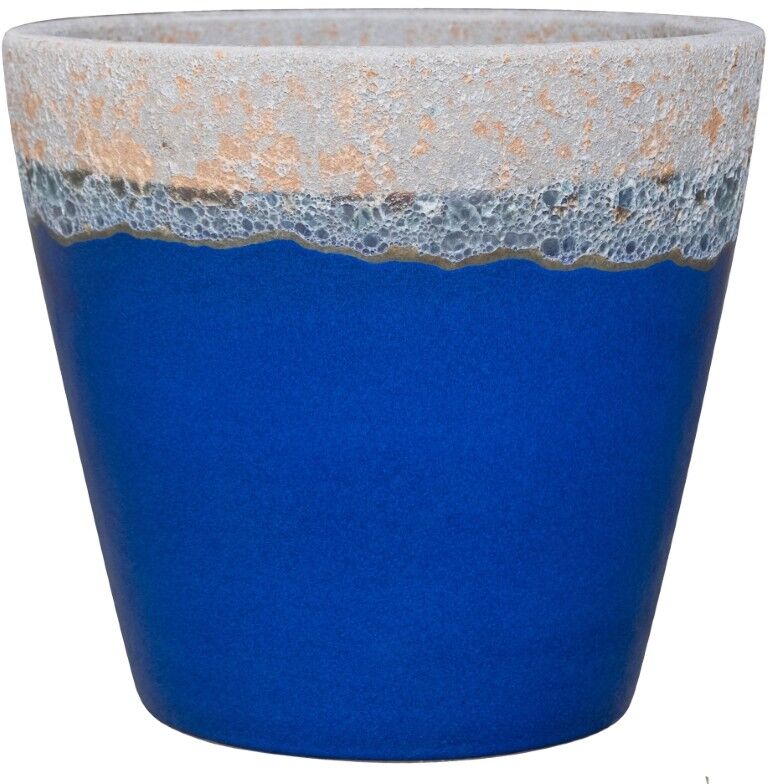 Michael Carr Designs Royal Blue Volcanic Planter, 9.8 in.