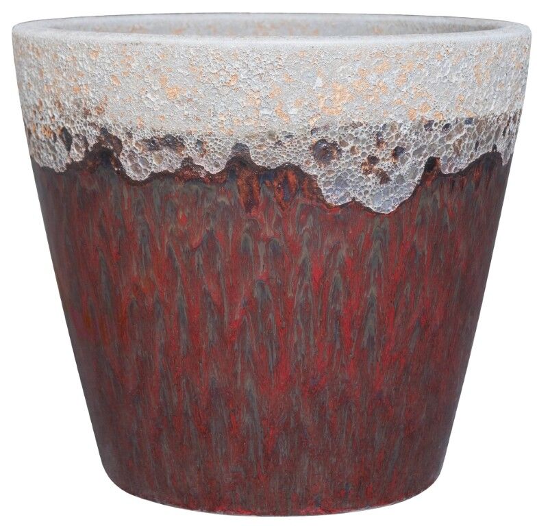 Michael Carr Designs Red Wine Volcanic Planter, 9.8 in.
