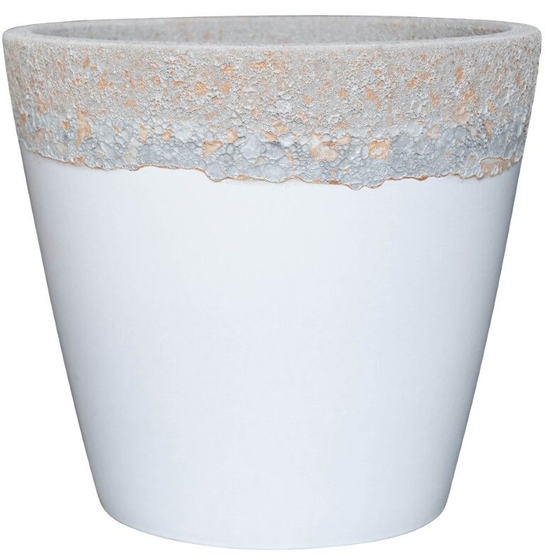 Michael Carr Designs White Volcanic Planter, 9.8 in.