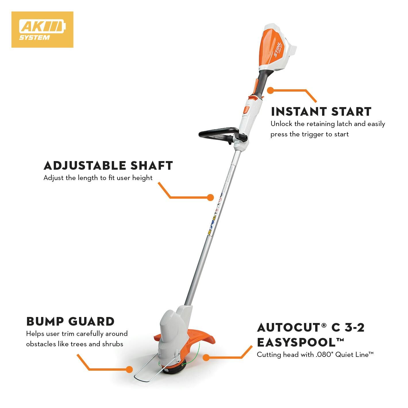 Stihl FSA 57 Line Trimmer with AK 10 Battery & AL 101 Charger
