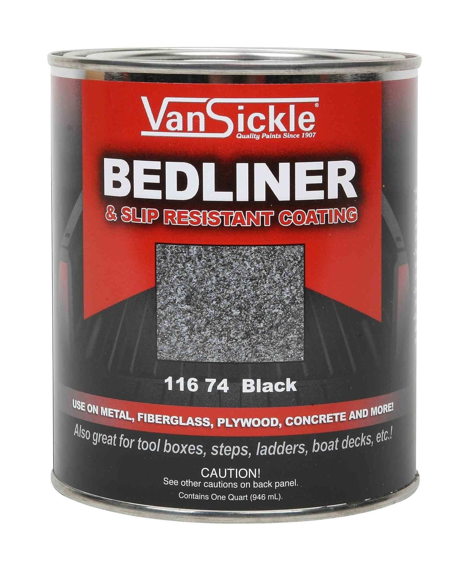 Van Sickle Paint Bedliner & Skid-Resistant Coating Satin Black, 1-Qt