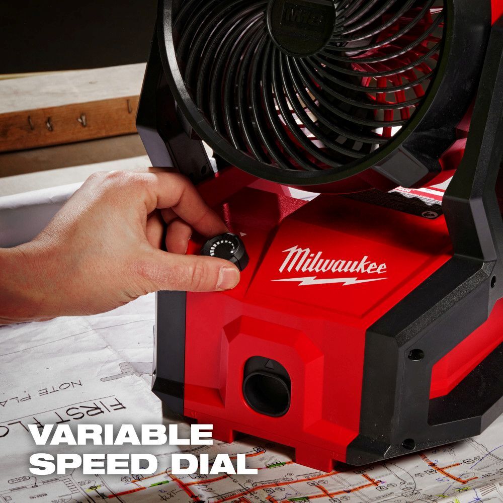 Milwaukee M18 Cordless/Corded Brushless Packout Compatible Fan (Tool Only)