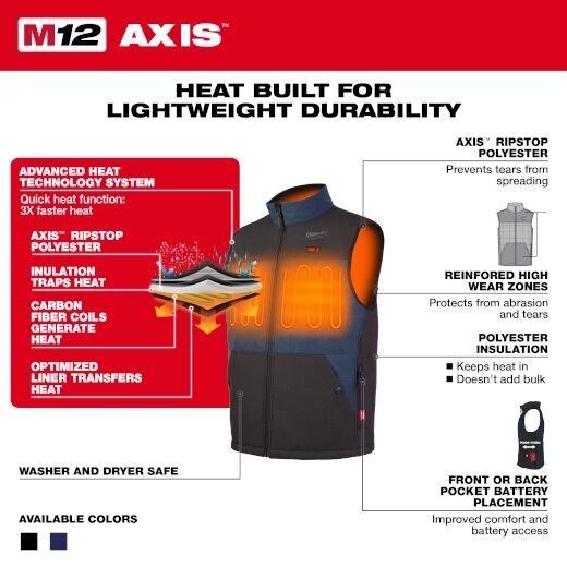 Milwaukee Men's M12 Heated AXIS Vest