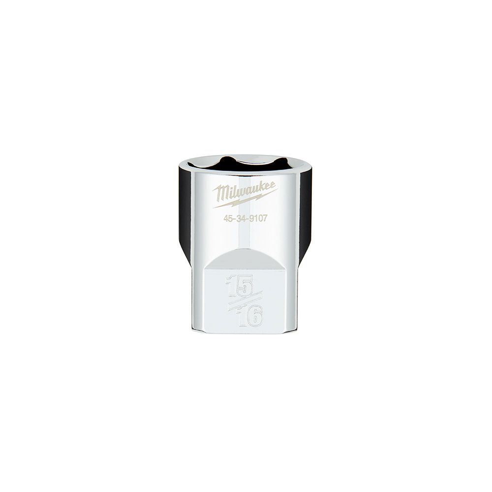 Milwaukee 1/2-In Drive 15/16-In SAE 6-Point Socket with FOUR FLAT Sides