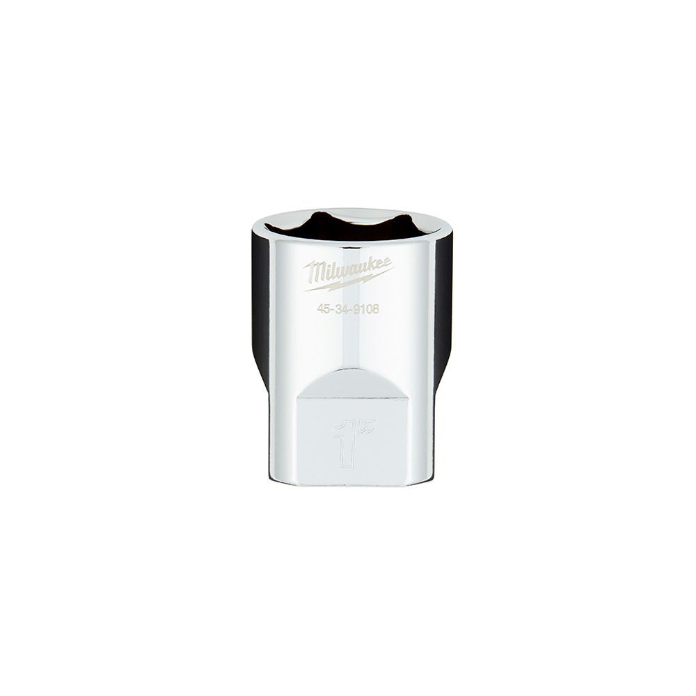 Milwaukee 1/2-In Drive 1-In SAE 6-Point Socket with FOUR FLAT Sides