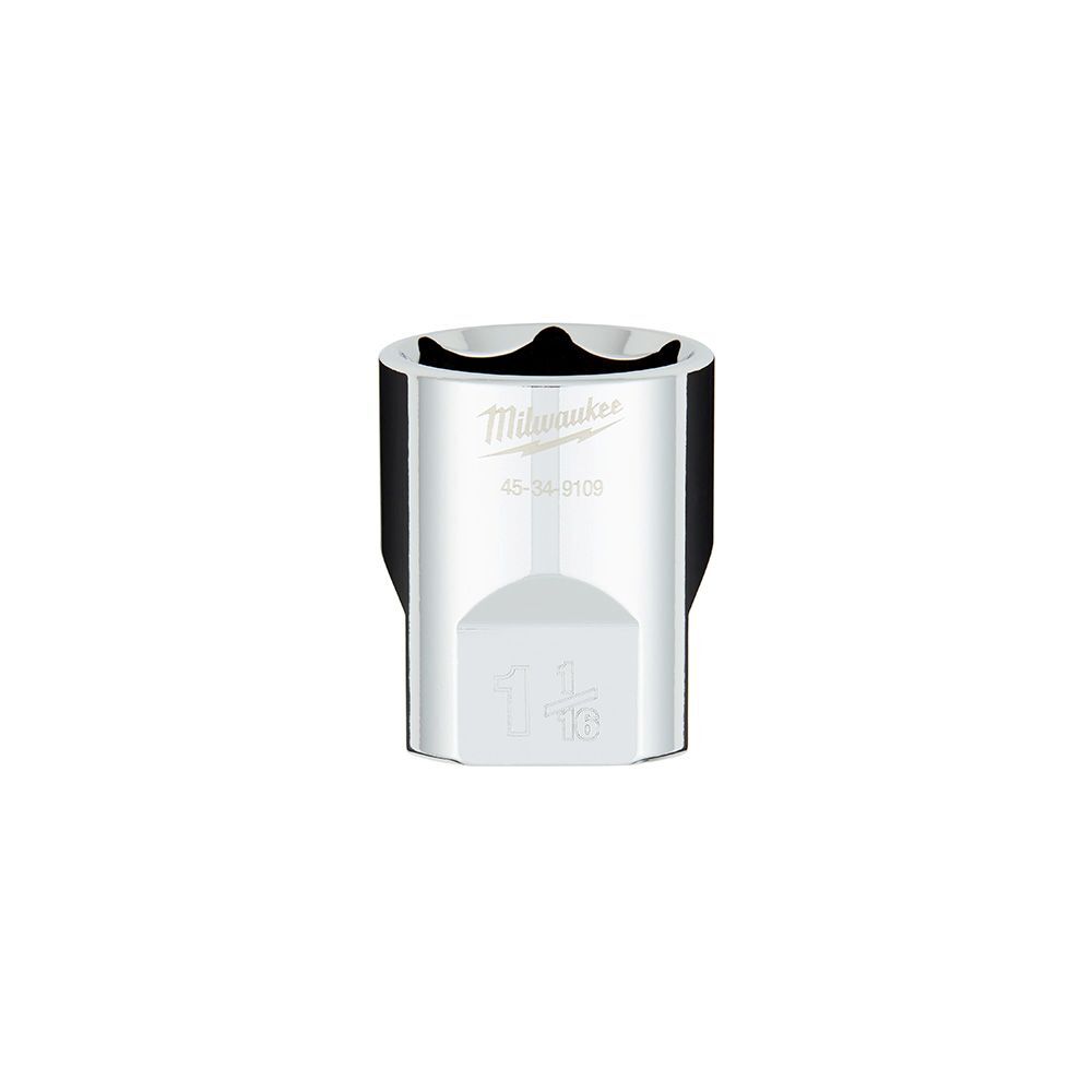 Milwaukee 1/2-In Drive 1-1/16-In SAE 6-Point Socket with FOUR FLAT Sides