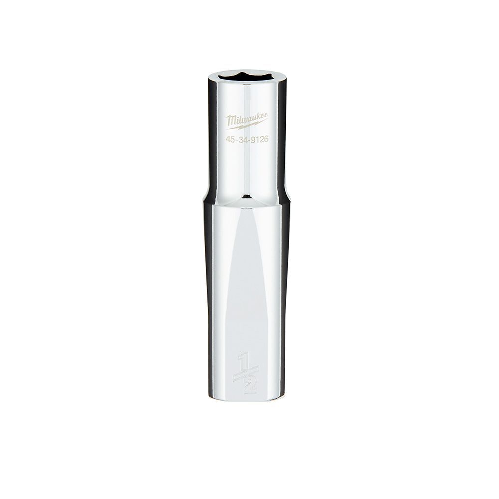 Milwaukee 1/2-In Drive 1/2-In SAE 6-Point Deep Socket with FOUR FLAT Sides