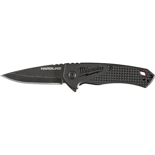 Milwaukee HARDLINE Series Pocket Knife, 2-1/2 in L Blade, D2 Steel Blade, 1-Blade, Straight Handle