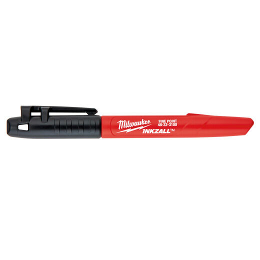 Milwaukee Inkzall Black Fine Point Marker, 4- Pack