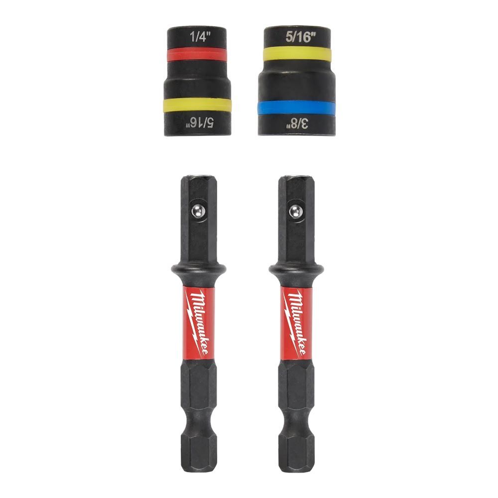 Milwaukee Shockwave Impact Duty Quick-Clear 2-In-1 Magnetic Nut Driver Set, 2-Pk