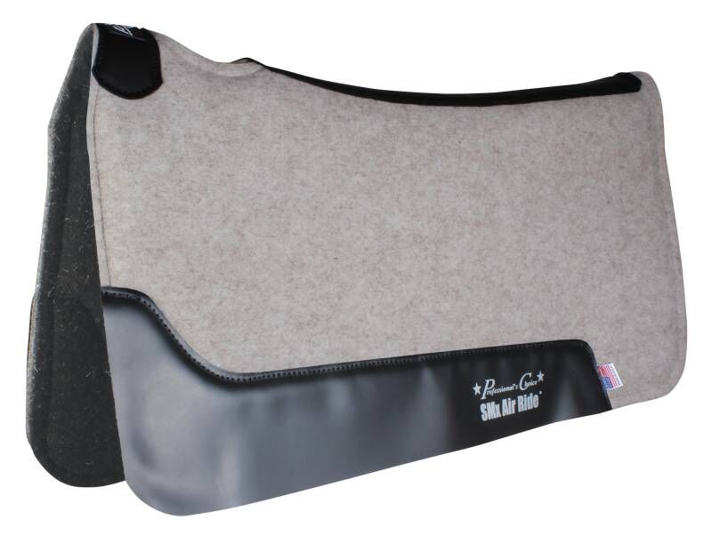 Professional's Choice Felt Bottom Tan Cowboy Felt Air Ride Saddle Pad, Barrel 29-In X 30-In