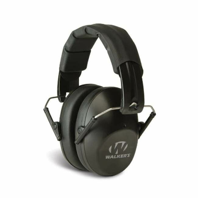 Walker's Pro Low Profile Folding Ear Muffs - Black