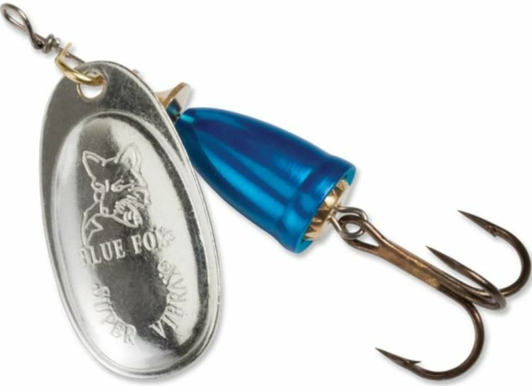 Blue Fox Classic Vibrax 1/4 oz - Silver|Neon-Blue