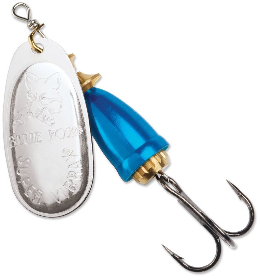 Blue Fox Classic Vibrax Silver/Chrome Blue Spinner, #2, 3/16-Oz