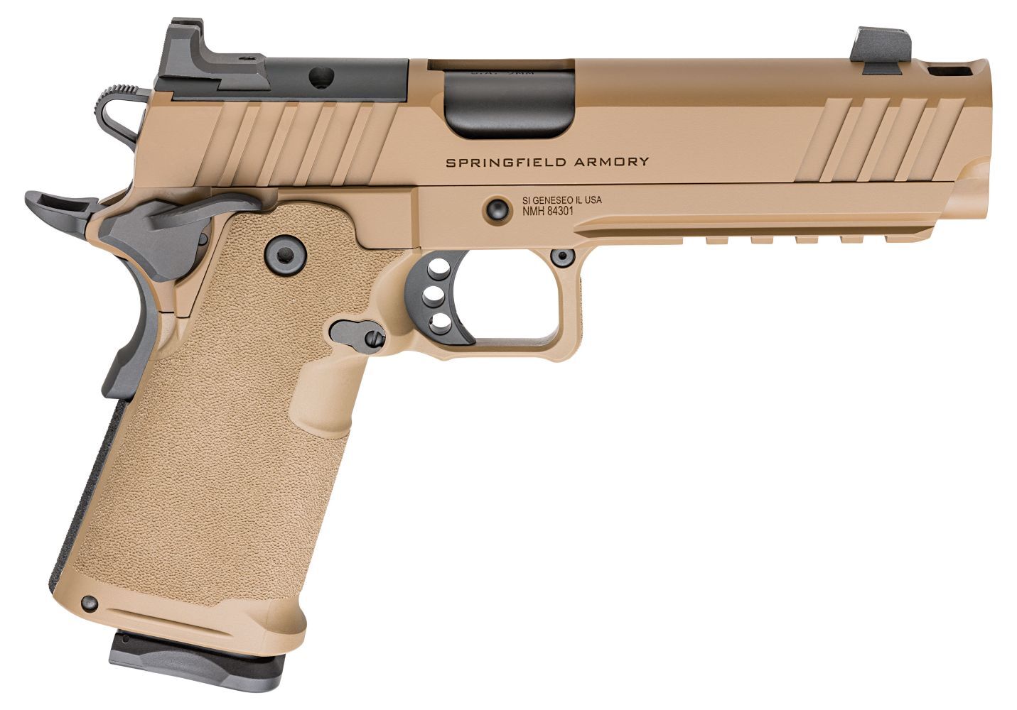 Springfield Armory 1911 DS Prodigy Comp AOS 9mm Full Size Coyote Optics Ready Pistol, 20-Rd