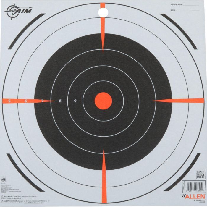 Allen EZ Aim Paper Shooting Targets, 12-In Bullseye Targets, 13-Pack