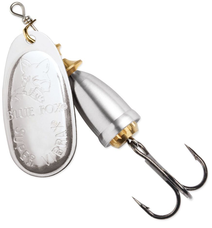 Blue Fox Classic Vibrax Silver/Silver Spinner, #3, 1/4-Oz
